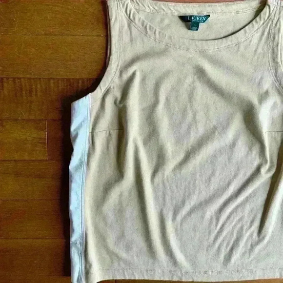 Lauren Ralph | Vintage RL tank cream thick tank top size large - Picture 4 of 6
